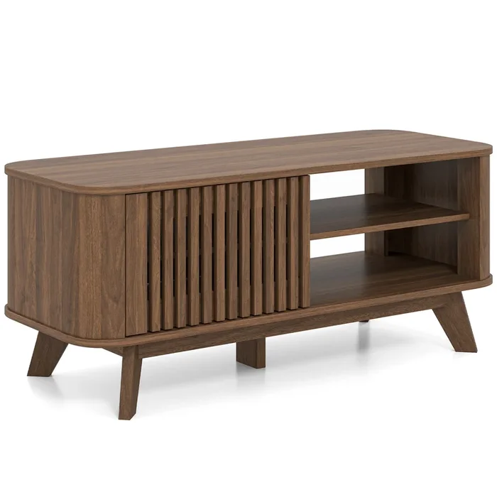 Rectangular Center Table with Storage Space and Adjustable Shelf Design