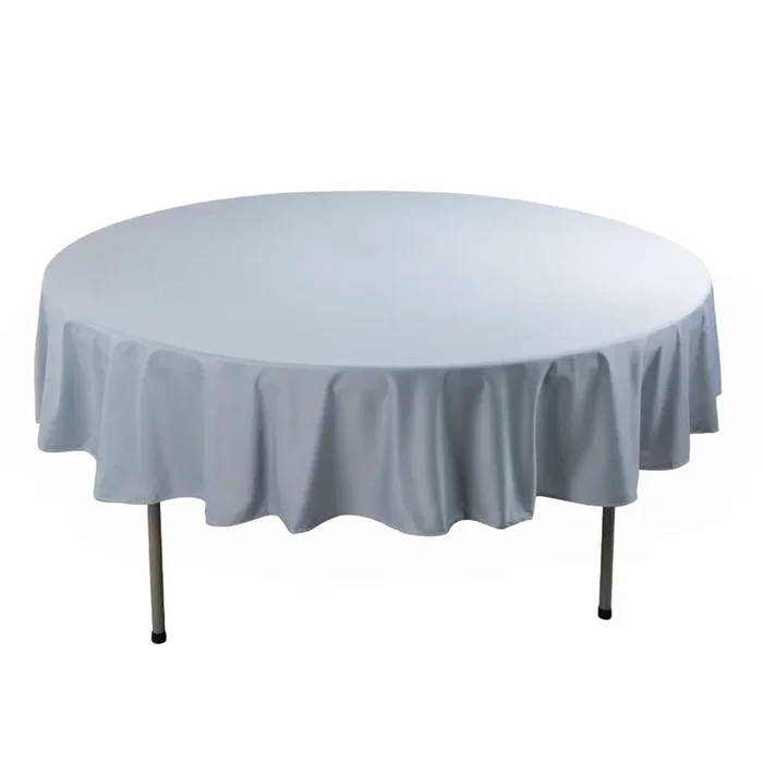 Scuba Round 90″ Tablecloth Dusty Blue – Wrinkle Free & Stain Resistant Table CoverTablecloths