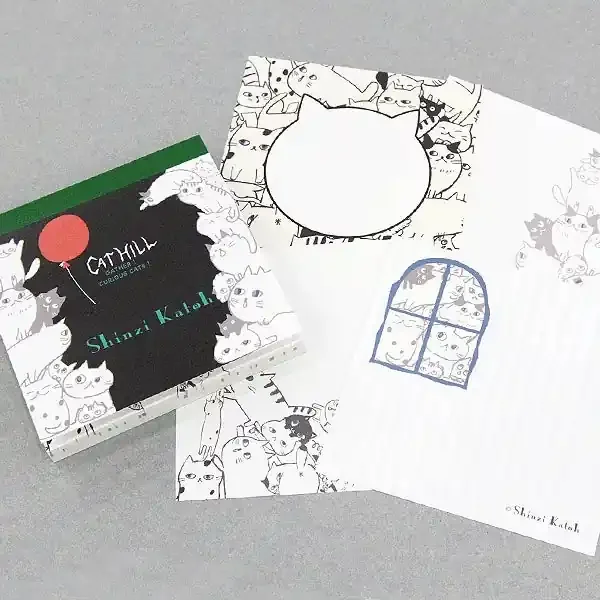 Shinzi Katoh Memo Pad – Cat Hill Black