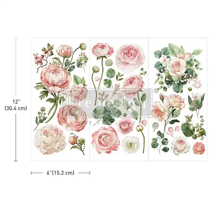 Small Transfers – Blushing Blooms – 3 sheets, 6″x12″ — Flipping Fabulous