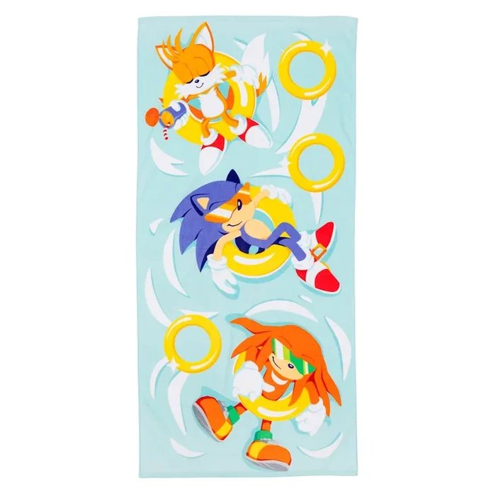 Sonic Summer Speed Kids Beach Towel, 28×58