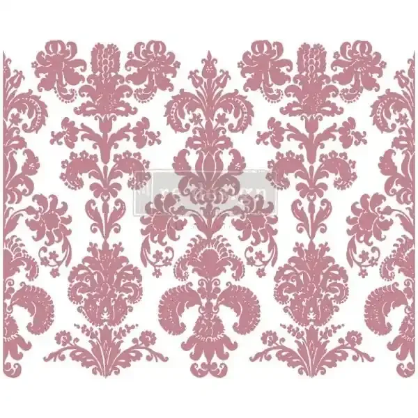 Stamped Damask Clearly Aligned Stamps ReDesign With Prima — Flipping Fabulous