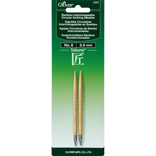 Takumi Bamboo Interchangeable Circular Knitting Needles-Size 8/5mm – 3638-8