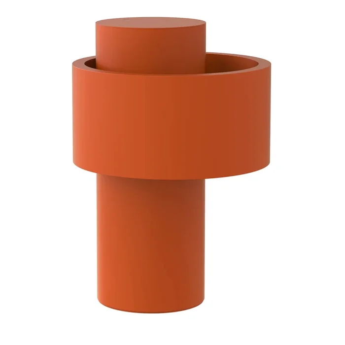 TischlampeaustiefrotemMetallNastroPortable