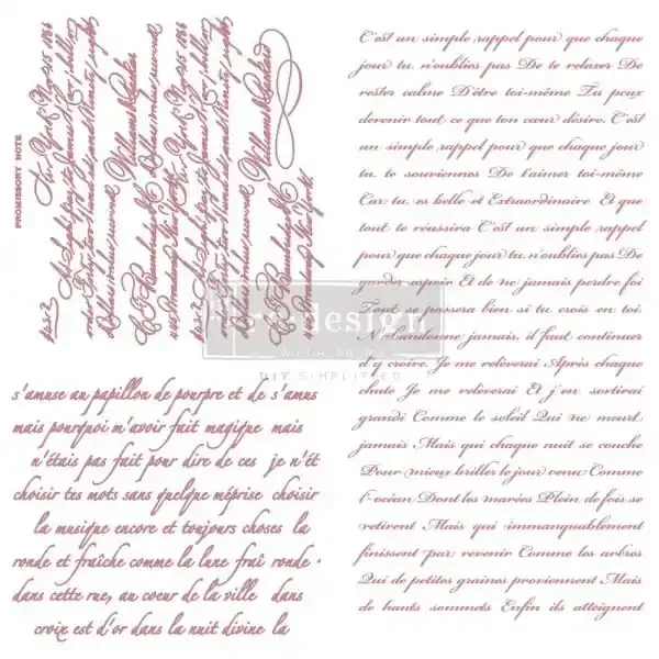 Vintage Script Clearly Aligned Stamps ReDesign With Prima — Flipping Fabulous