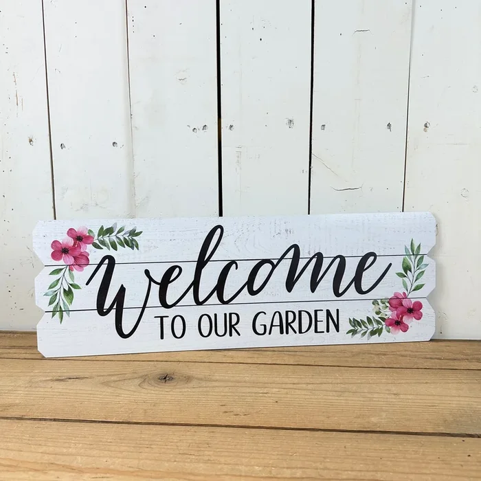 “Welcome to Our Garden” Wood SignCosmetics