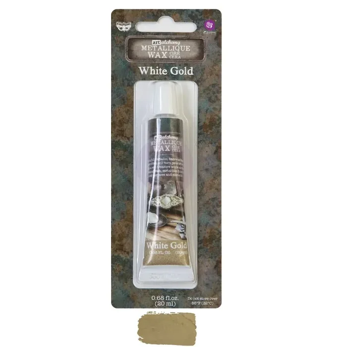 White Gold Metallique Wax Art Alchemy Finnabair — Flipping Fabulous